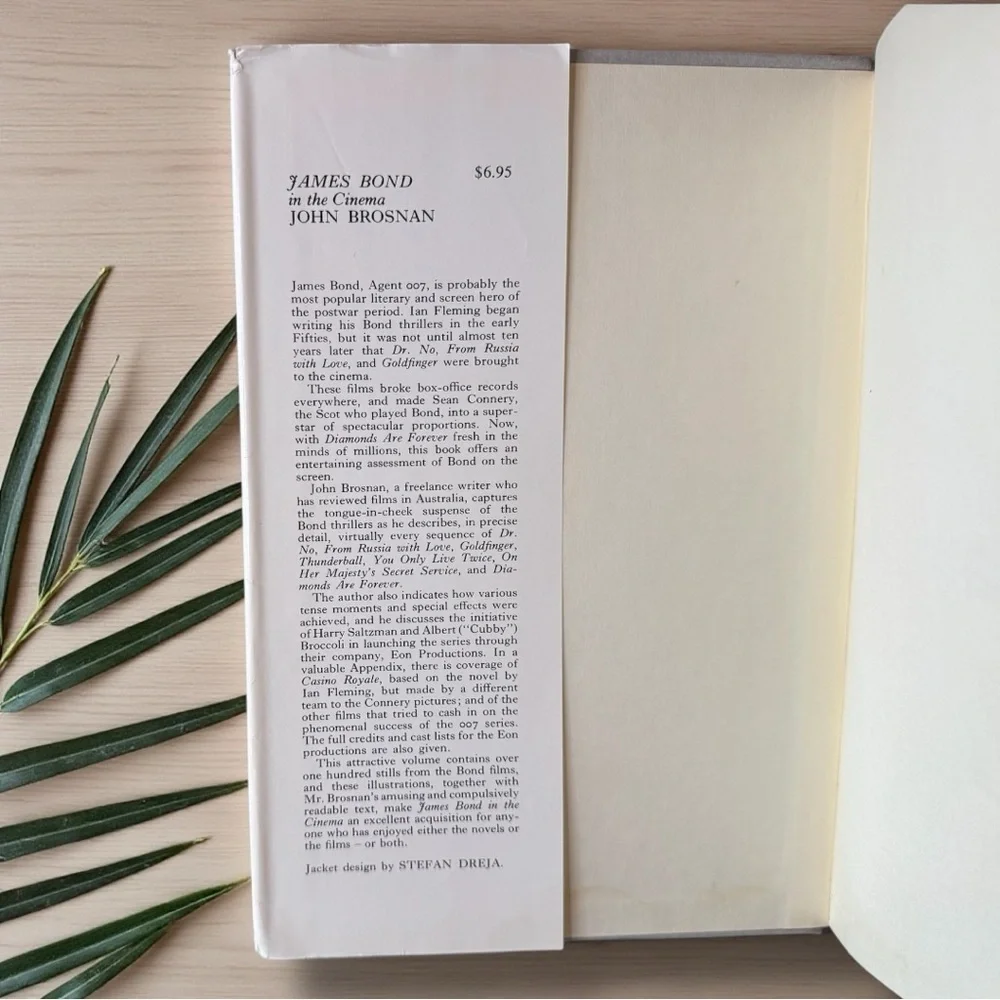 Vintage James Bond in the Cinema – John Brosnan – 1st Edition 1972 – Hardback